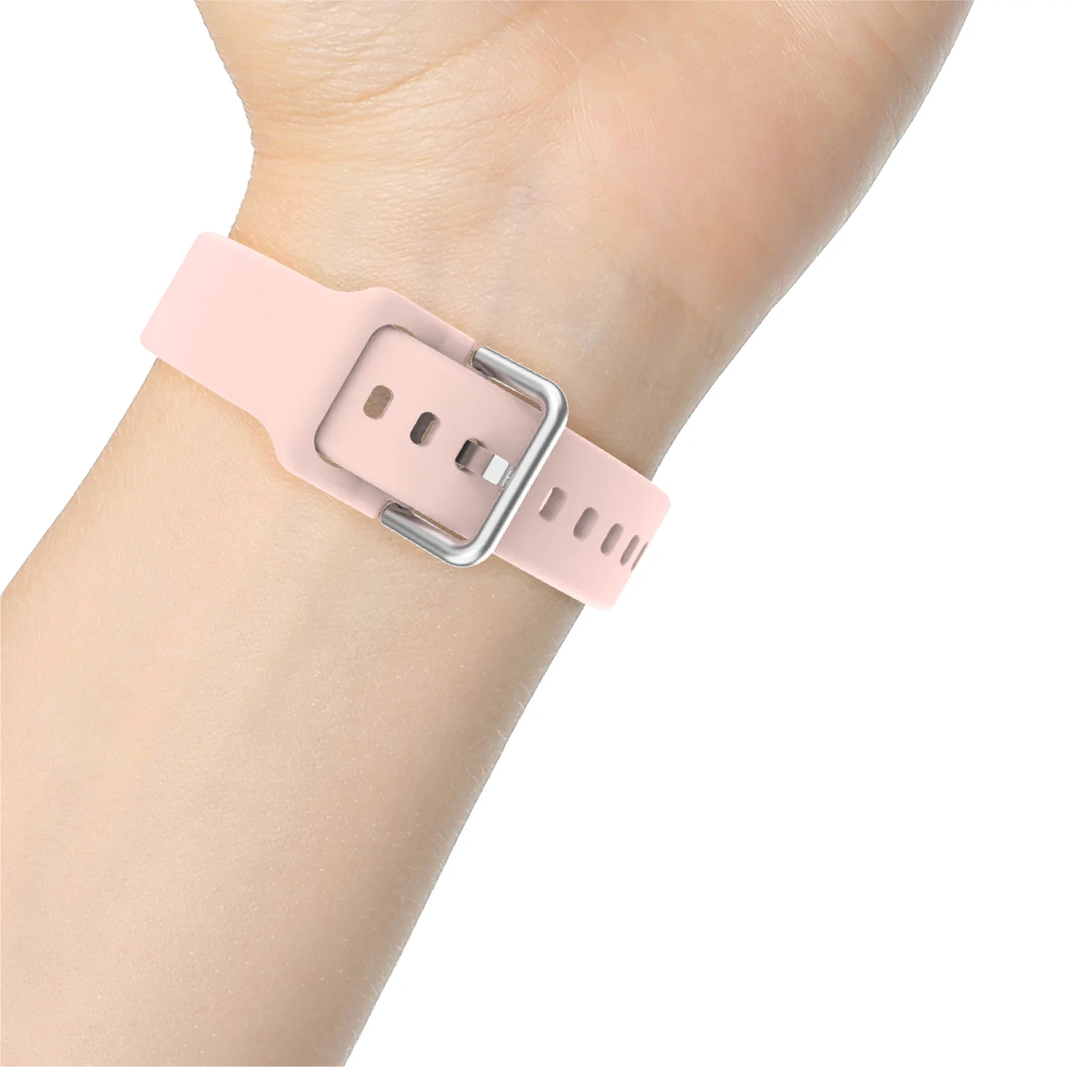 iTouch Air 3 40mm/Sport 3/Sport 4 Extra Interchangeable Strap: Blush Silicone - Image 5