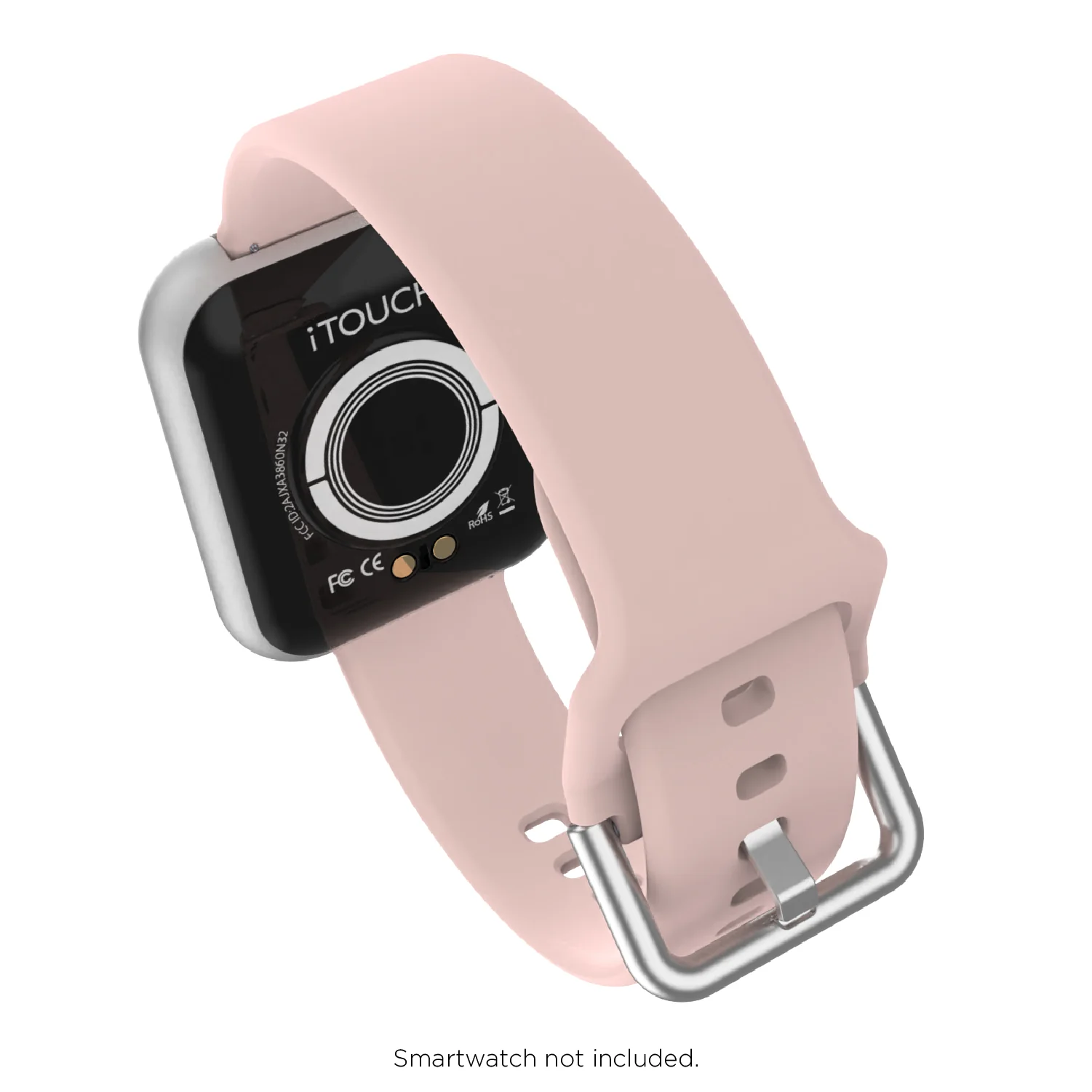 iTouch Air 3 40mm/Sport 3/Sport 4 Extra Interchangeable Strap: Narrow Blush Silicone - Image 4
