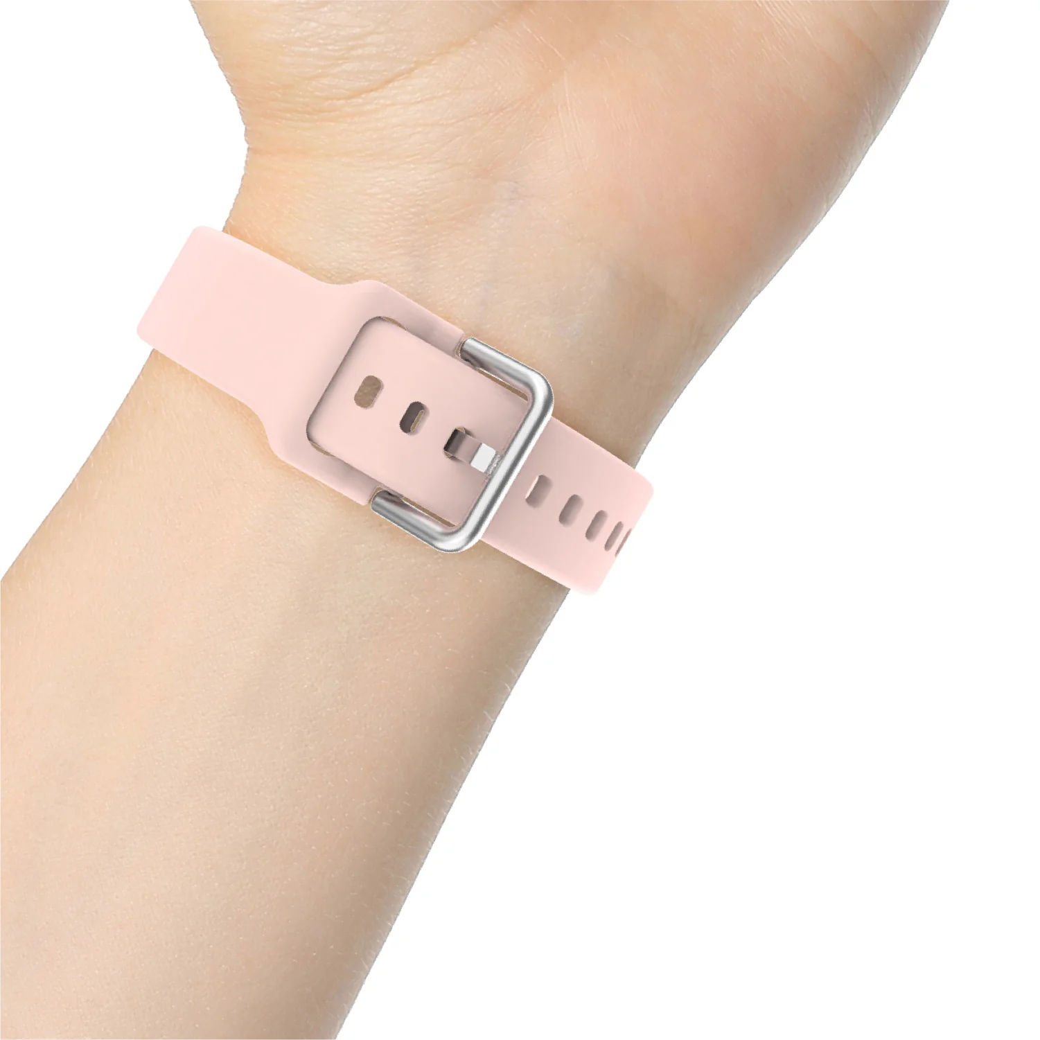 iTouch Air 3 40mm/Sport 3/Sport 4 Extra Interchangeable Strap: Narrow Blush Silicone - Image 5