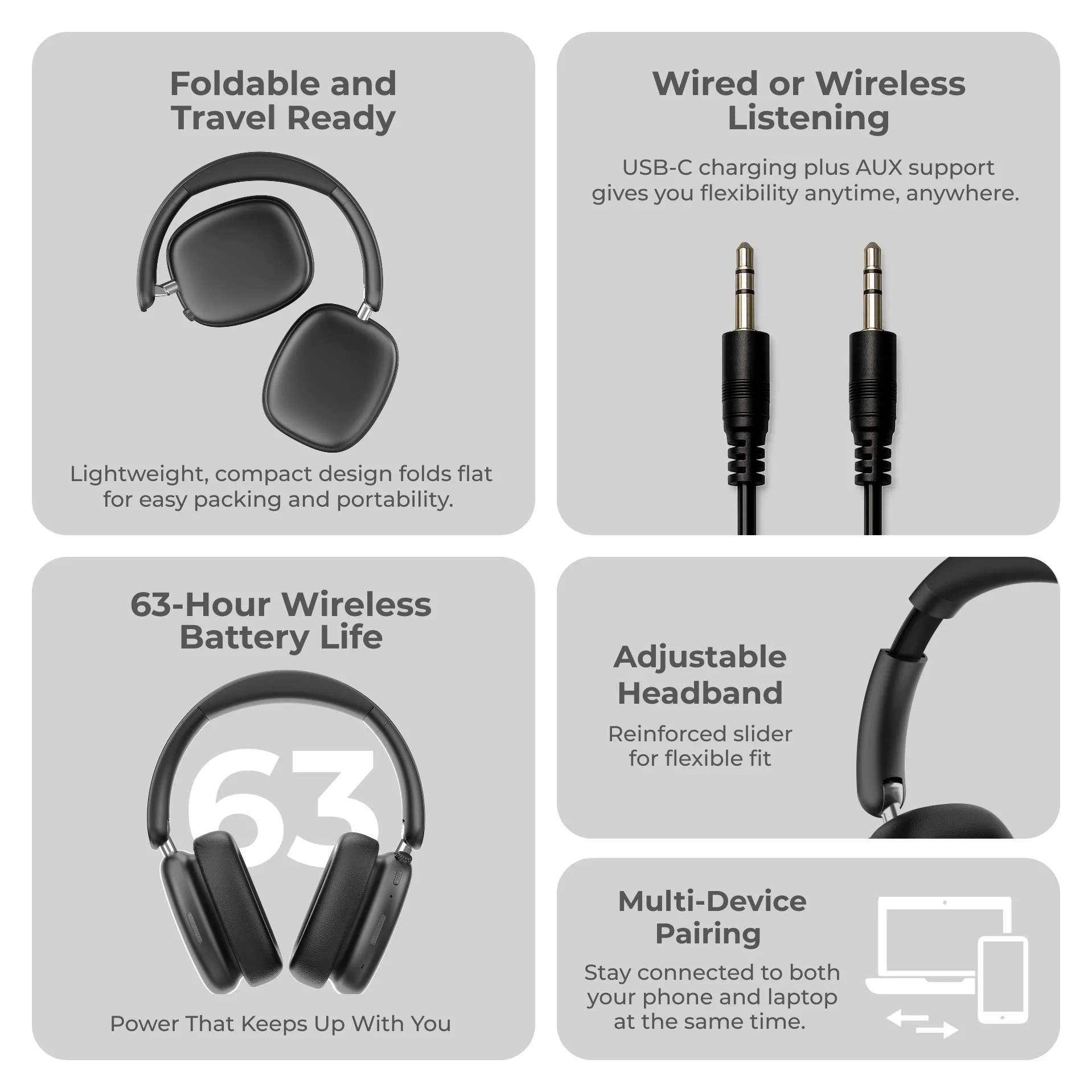 iTouch Pulse Vibe PRO Bluetooth Over the Ear Headphones - Image 14