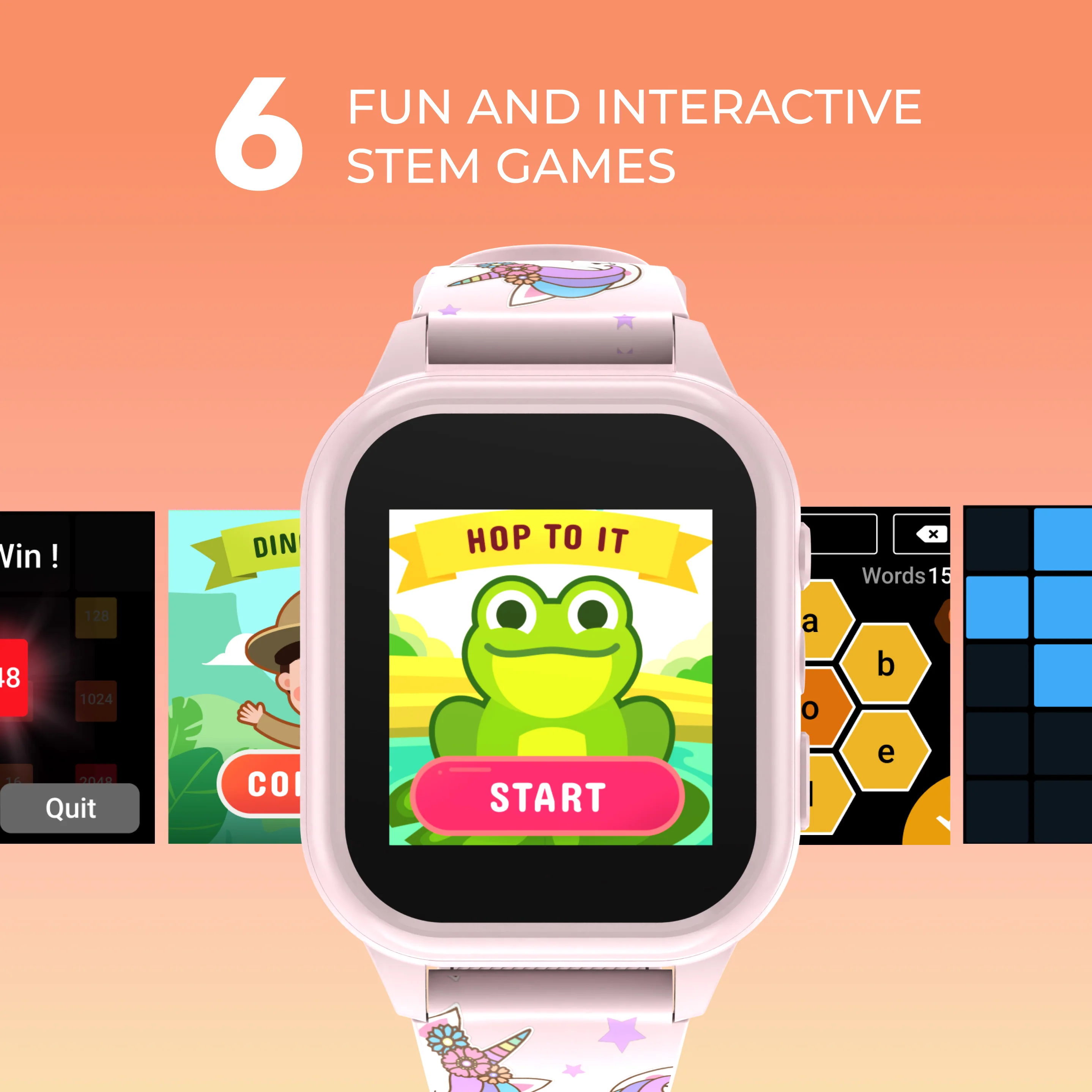 Playzoom 4 Go Kids Smartwatch and Bluetooth Headphone Bundle in Pink/Purple Unicorn - Image 5